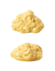 Splash of a mustard souce isolated