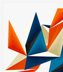 Fototapeta premium 3d modern triangle low poly abstract geometric vector