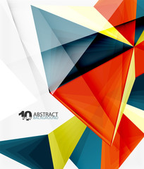 3d triangle polygonal abstract vector