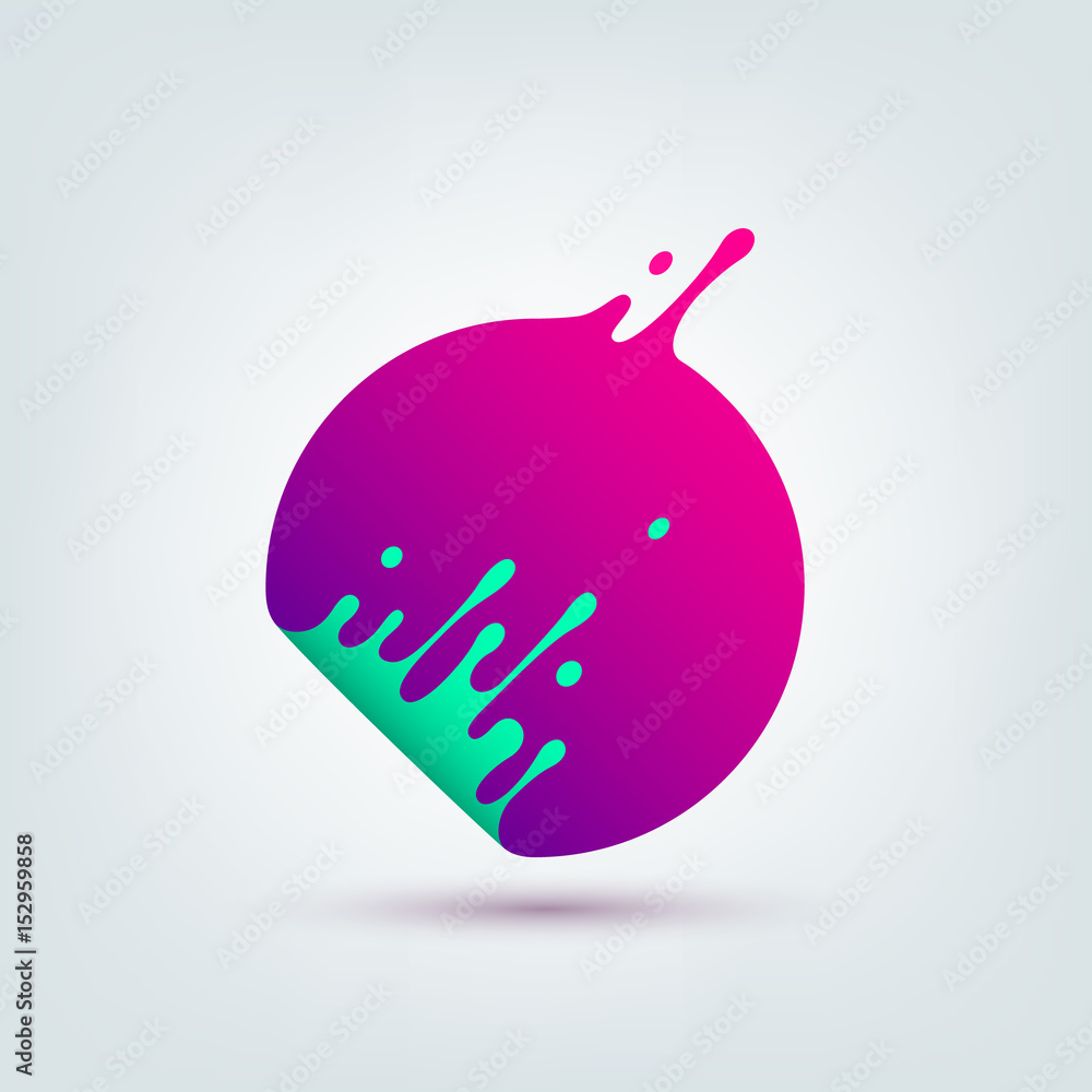Poster vector illustration. abstract colorful circle. dynamic splash liquid shape. background for poster, c