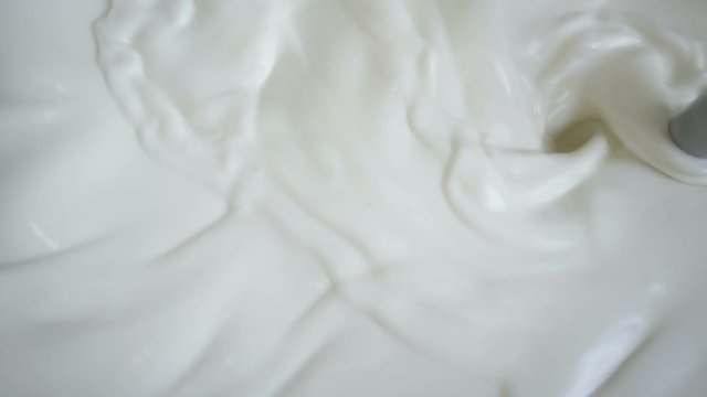 Ice cream preparation with industrial mixer