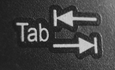 Tab key close-up