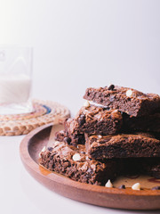 chocolate brownie dessert,edit tone color