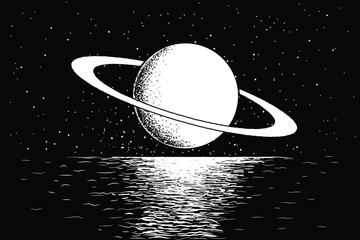 Saturn reflecting on water © Galacticus