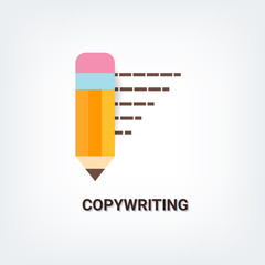 Copywriting vector illustration. Flat logo 