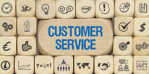 Customer Service / Würfel mit Symbole