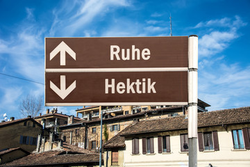 Schild 230 - Hektik