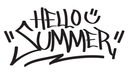 HELLO SUMMER Vector Graffiti Tag
