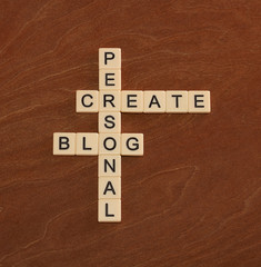 Crossword puzzle with words Create Personal Blog.