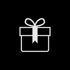 Gift box sign line icon design template element