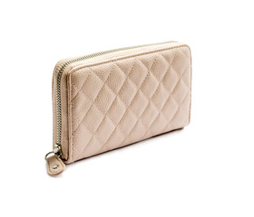 Woman purse (wallet) isolated on the white background