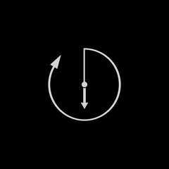 Clock With Arrow Icon Design Template Element