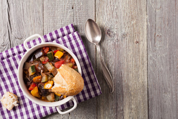 Ratatouille, classic French stew of summer vegetables