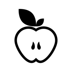 Pictogram apple icon. Black icon on white background.