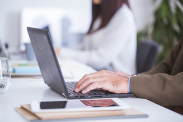Businessman working in office