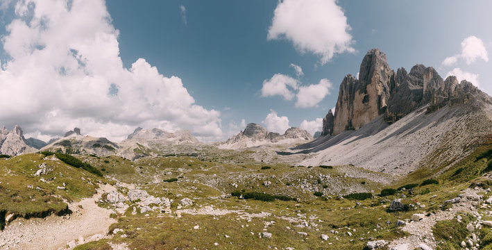 Die Drei Zinnen in den Dolomiten, Italien