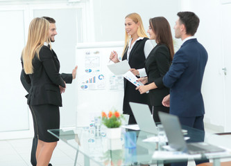 Associate consultant and business team conducted a working meeting