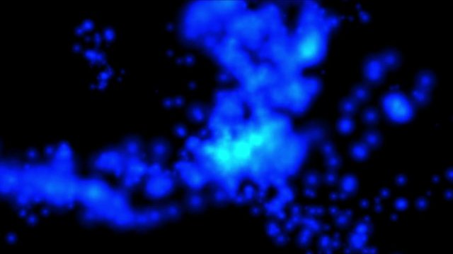 4k Blue Thick liquid chain,light,Magical microbes & splash mucilage under deep ocean.