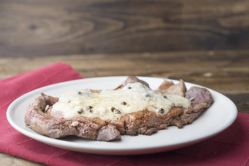 Steak with sauce