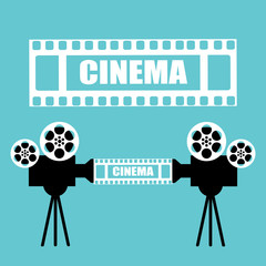 Cinema, movie ticket, movie camera.Vector