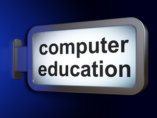 Studying concept: Computer Education on billboard background