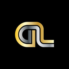 Initial Letter GL Linked Design Logo