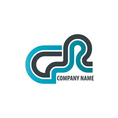 Initial Letter CR GR Linked Design Logo