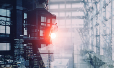 Businessman having talk