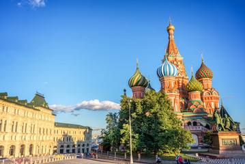 Obraz premium St Basil's cathedral on Red Square, Moscow, Russia