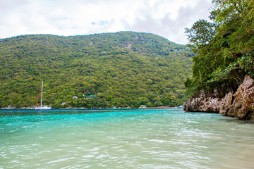 Beach and tropical resort, Labadee island, Haiti.