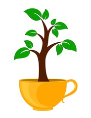 Cup with tree.