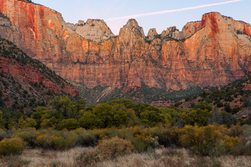 Dawn at Towers of the Virgin, Zion National Park, Utah
