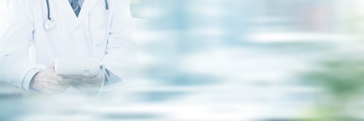 Doctor measuring blood pressure of patient