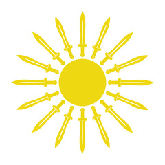 Sun and swords.