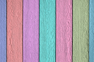 Vintage wood background and texture with colourful painted.