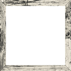 wooden frame - Frame of weathered wood - square