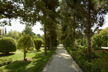 Eram Garden in Shiraz, Iran. Garden has led to its designation as a UNESCO World Heritage Site. 