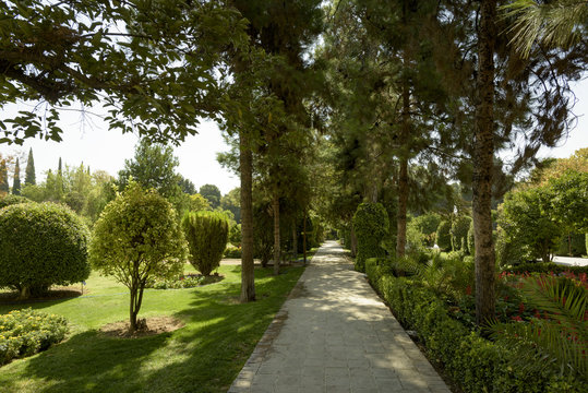 Eram Garden in Shiraz, Iran. Garden has led to its designation as a UNESCO World Heritage Site. 