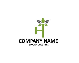 H Letter Leaf Logo