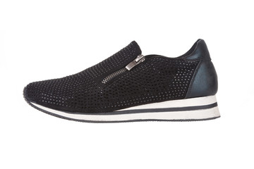 Black sneaker with rhinestones