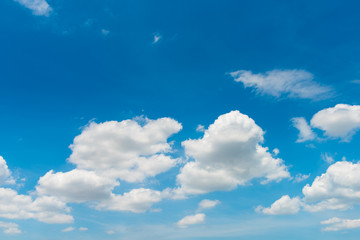 Natural background-Cloudscape. Blue sky and white cloud