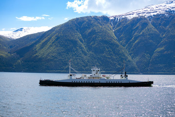 ferry on the fjord