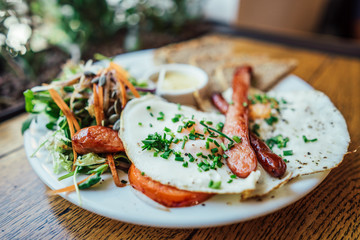 Breakfast on the plate