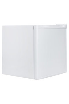 White refrigerator isolated on white background