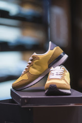 Sport shoes in a store