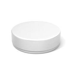 Blank White Product Package Round Container for mock up. 3D Illustration