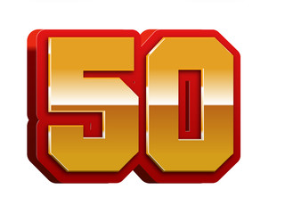 50th celebration event number for poster or invitation