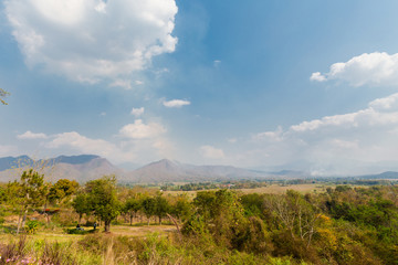 Fototapeta na wymiar Landscape around touristic Pai village