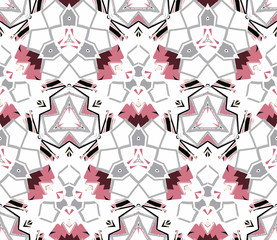 Seamless pattern. Composed of color abstract shapes. Useful as design element for texture and artistic compositions.