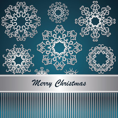 Christmas card with snowflakes